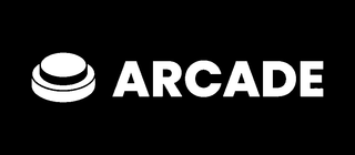 Arcade logo — isometric push button and ARCADE wordmark