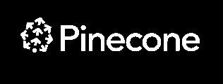 Pinecone logo — arrow cluster and lowercase Pinecone wordmark